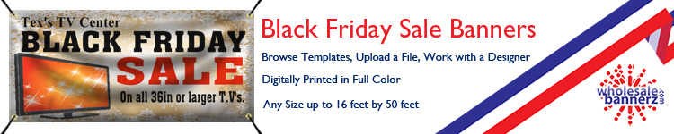 Custom Black Friday Sales Banners from Wholesalebannerz.com
