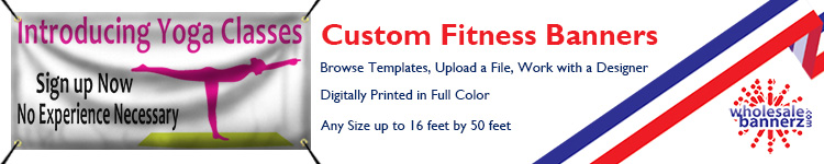 Custom Fitness Banners | Wholesalebannerz.com