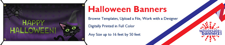 Custom Halloween Banners from Wholesalebannerz.com