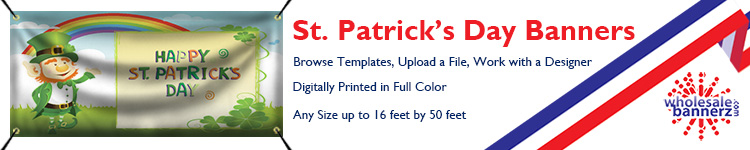 Custom St. Patrick's Day Banners from Wholesalebannerz.com