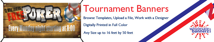 Custom Tournament Banners from Wholesalebannerz.com